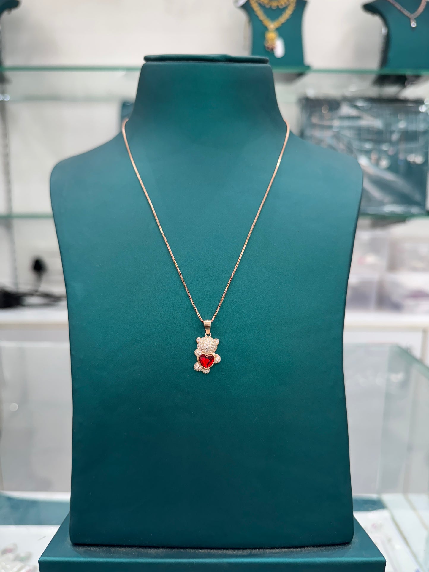 Teddy Bear Pendant Necklace