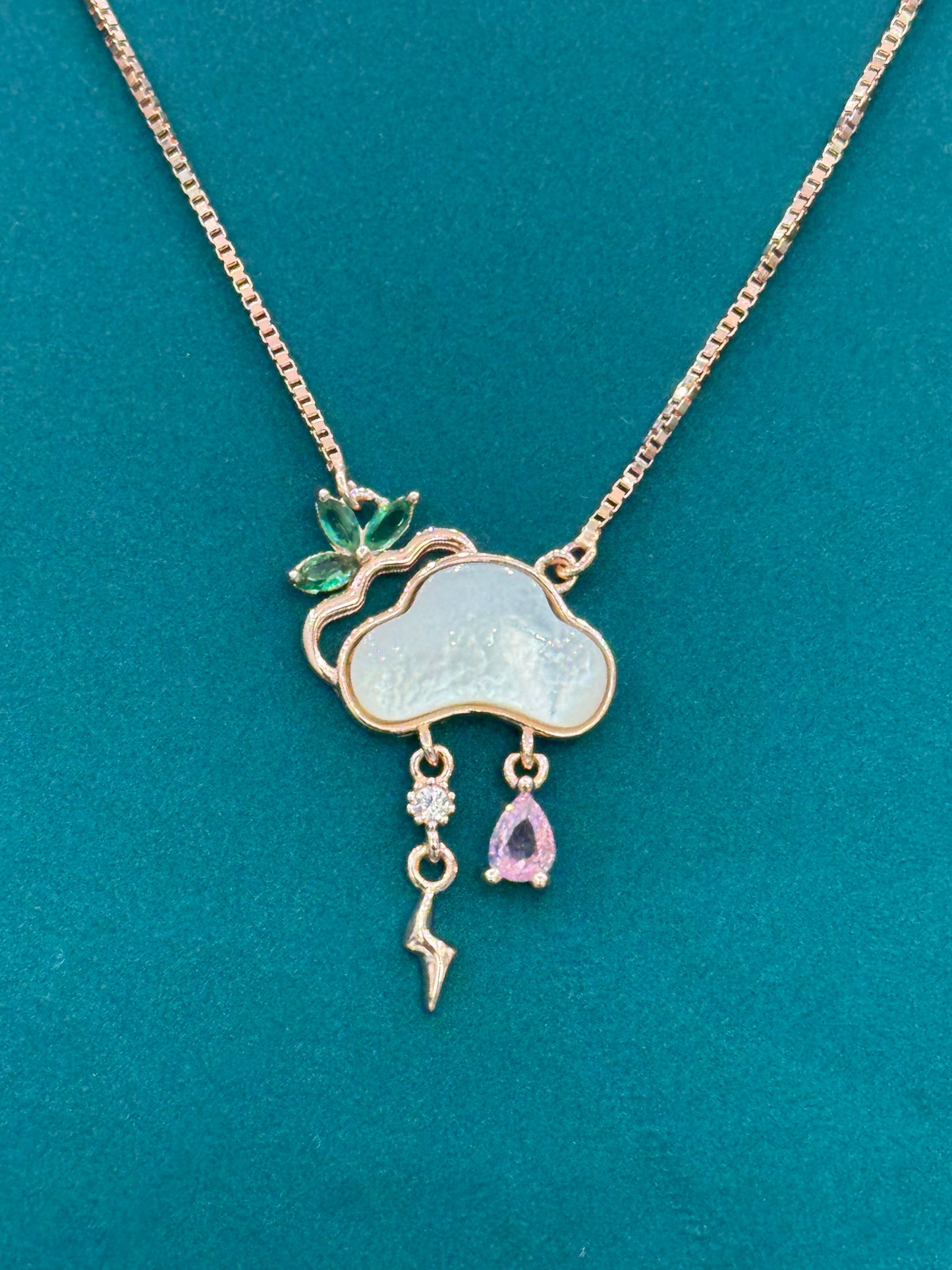 Whimsical cloud necklace