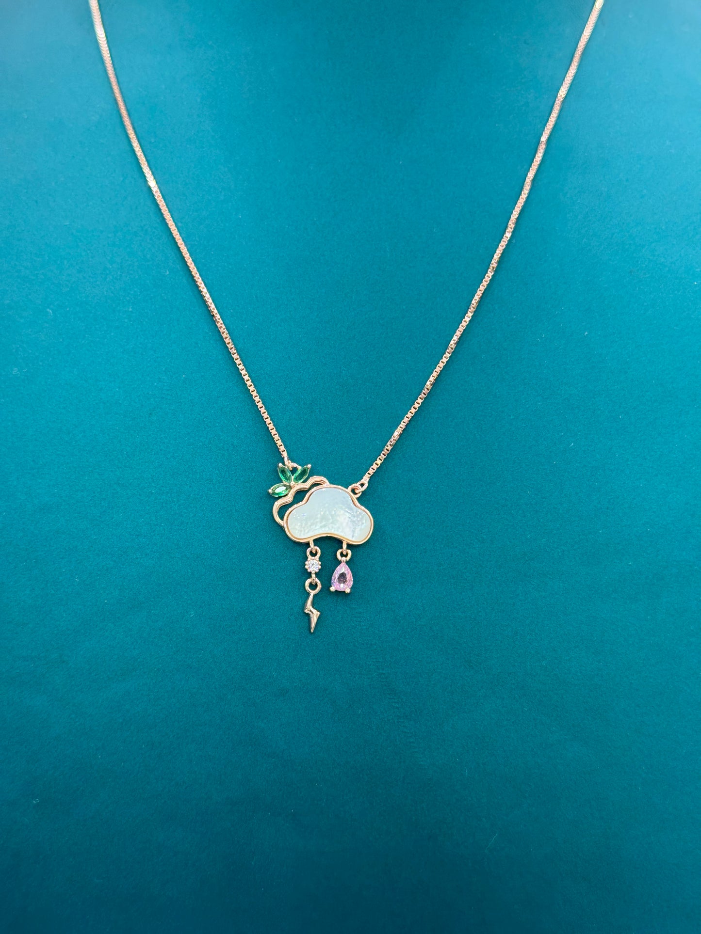 Whimsical cloud necklace