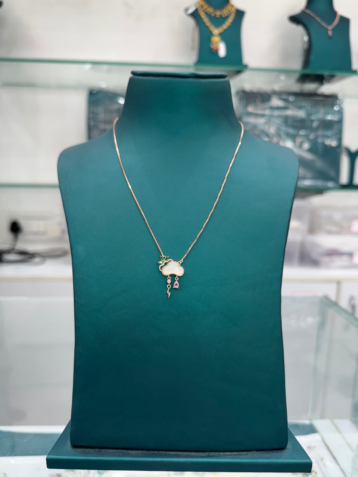 Whimsical cloud necklace