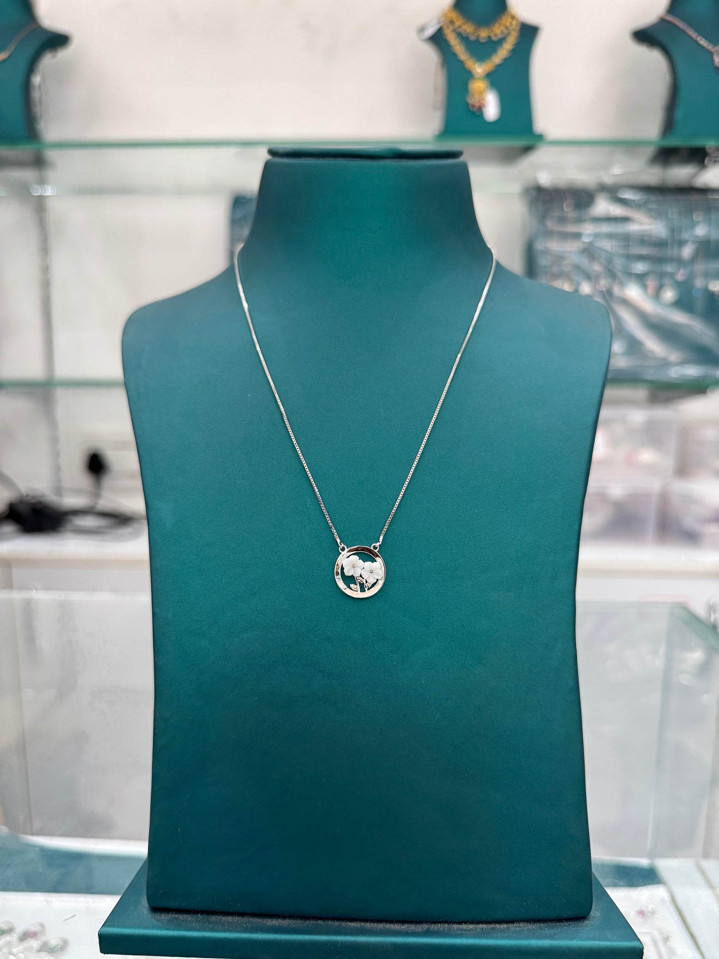 Floral Circle Necklace