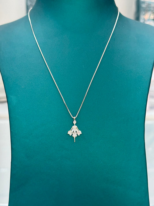 Ballerina Pendant Chain - 925 Sterling Silver