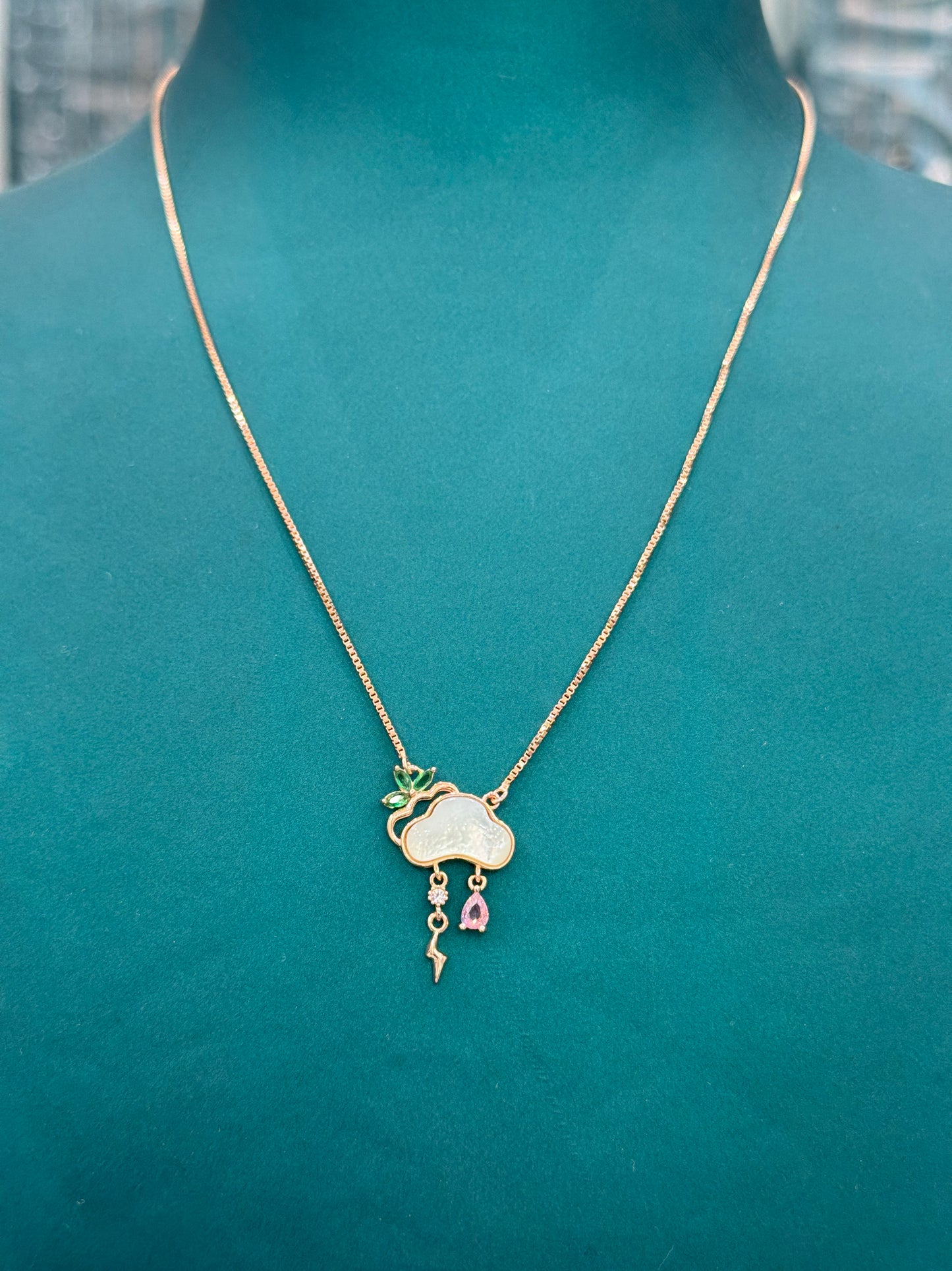 Whimsical cloud necklace