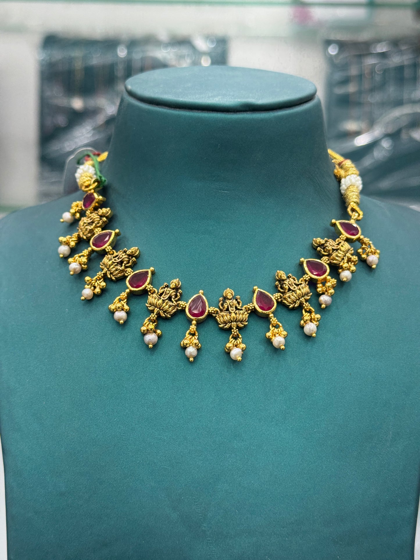 Traditional lakshmi necklace 925 Sterling silver