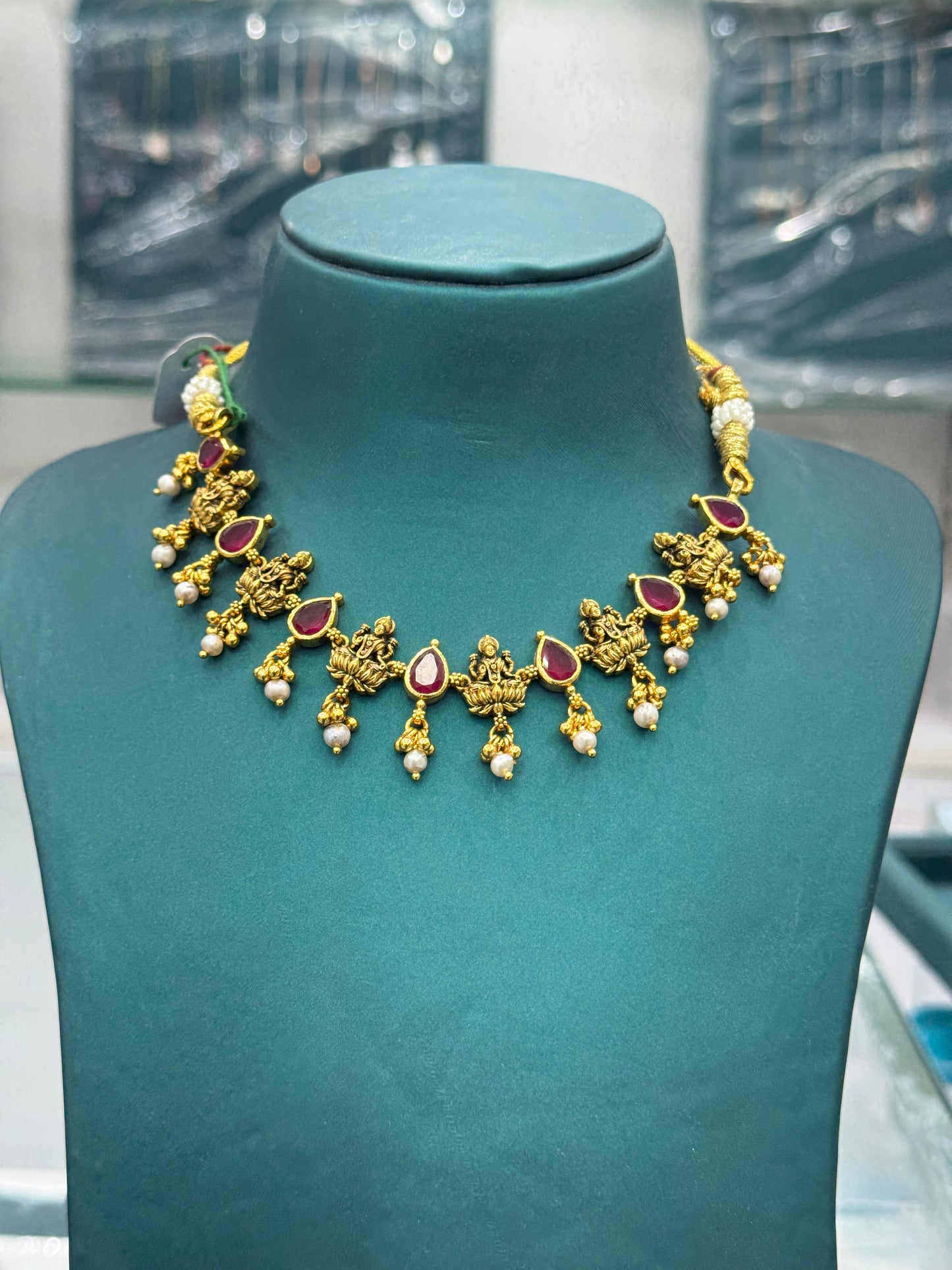 Traditional lakshmi necklace 925 Sterling silver