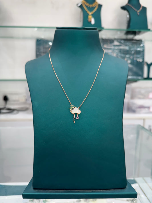 Whimsical cloud necklace
